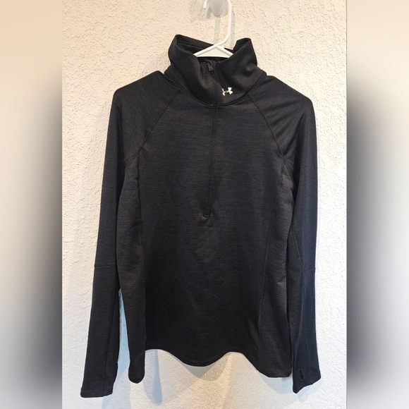 Under Armour Sweaters - Under Armour Cold Gear Black Pull-over with thumb holes Size XL